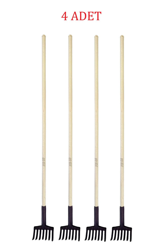 Zeytin Toplama Tırmığı 7 Dişli Ahşap Saplı 120 cm 4 Adet